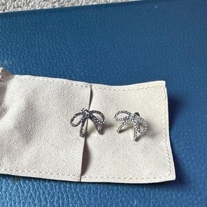 Altar'd State Silver Bow Hair Clips